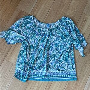 CeCe Floral Paisley Women's Top